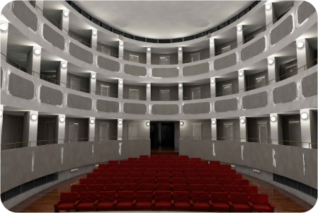 L'intervento mira al potenziamento dell'efficienza energetica dell'edificio, con l'obiettivo di ottimizzare la fruibilità degli spazi e contenere i costi di gestione. In particolare, è stato ottimizzato il sistema di distribuzione dell'aria nella sala del Teatro, massimizzando l'efficienza del condizionamento e riducendo i consumi energetici. Sono stati poi eseguiti interventi di isolamento della copertura della struttura, la sostituzione dei ventilconvettori e l'installazione di un impianto fotovoltaico per la produzione di energia elettrica.